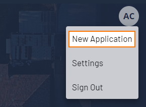 New Application Screenshot